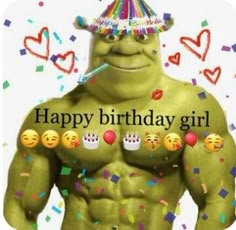 Silly Happy Birthday, Shrek Funny, Happy Birthday Girls, Silly Photos, Crazy Funny Pictures, Goofy Pictures, Funny Profile, Birthday Meme, Very Funny Pictures