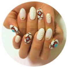 Nail 2023 Spring, Spring Nails Simple, Aztec Nail Designs, Nail Colors Spring, Spring Nails Inspiration, Western Nail Art, Nail Ideas Spring, Aztec Nail Art