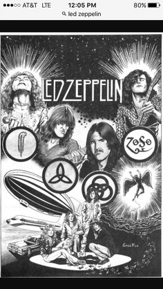 an advertisement for led zeffenlin's album