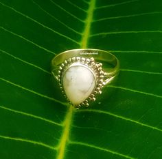 White Turquoise Ring, Howlite Jewelry, Howlite Ring, White Howlite Ring, Rear stone ring, Gifts for her, Solid Silver Ring, Designer Jewelry, Statement ring, Wedding Ring, Water Drop Stone ring, White Marble ring, White Stone Jewelry, Anniversary Gifts, Boho Ring, Hippie Jewelry, One of a kind ring, Minimalist Jewelry, bohemian jewelry, White Marble Ring, Handcrafted Ring Note: 100% Natural White Howlite Gemstone and 92.5% sterling silver metal. We customized the ring according to you birthstone White Stone Jewelry, Howlite Rings, Marble Ring, Howlite Jewelry, Gifts Boho, Marble Rings, Rainbow Moonstone Jewelry, Healing Crystal Ring, Big Stone Ring