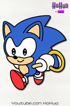 an image of a cartoon character in the style of sonic from the video game mario