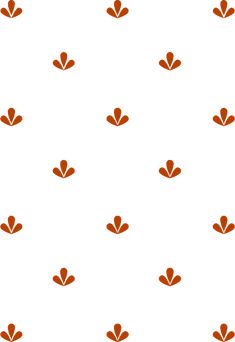 an orange flower pattern on a white background