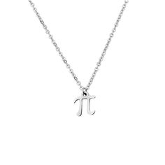 PRICES MAY VARY. Material: Stainless Steel, it is hypo allergenic, it doesn't rust, change colour or tarnish and it is lead free and nickel free. Size: pi symbol pendant: 1.3cm(0.51inch)*1.5cm(0.59inch), chain length: 44cm(17.32inch)+5cm(1.97inch). The Pi Pendant Necklace will arrive in a velvet bag ready for giving. Perfect gift for a Maths graduate, Maths student or teacher, Math nerd, Mathematician, Scientist, math and geometry lovers. Pi is mathematical constant that is equal to the ratio of Pi Poster Math, Science Jewelry Physics, Girl Math Sweatshirt, Math Earrings, Science Necklace, Math Jewelry, Math Signs, Pi Symbol, Irrational Numbers