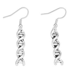 PRICES MAY VARY. 💗💗---Perfect unique gene chemical molecule earring for science lovers,chemistry enthusiasts,biology majors, biochem studies,or chemistry majors.Great gift to express your love to someone special in your life on Birthday, Anniversary,Christmas,etc. 💗💗Quality Upgrade💗💗--- Silver earring hooks,Both two pendent are Made of premium quality zinc alloy. 💗💗Package💗💗--- It comes with a pack of soft cloth, an after-services card and your jewelry in a bag. Good protection for you Biology Gifts, Dna Earrings, Chemistry Jewelry, Science Jewelry, Science Gifts, Wedding Banquet, Meaningful Jewelry, Exclusive Jewelry, French Wire