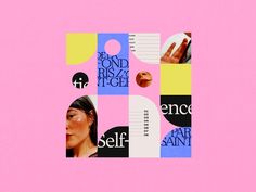 a collage of different images with the word self on it and an image of a woman's hand