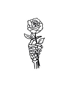 Skeleton Rose, Rose Outline, Png Rose, Simple Skull, Rose Svg, Skeleton Tattoos, Skeleton Hand Tattoo, Digital Graphic Design, Trending Svg