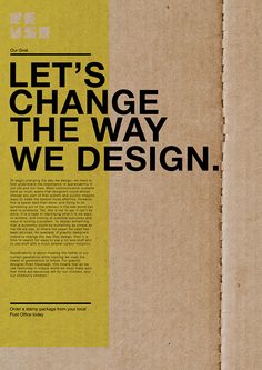 an open box with the words let's change the way we design