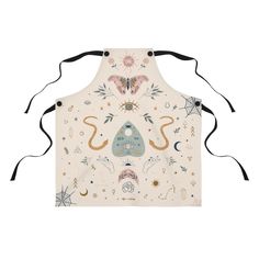 an apron that has various items on it