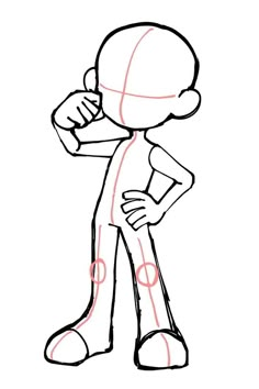 an image of a cartoon character that is in the process of being drawn by someone