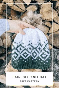 the fair isle knit hat is free pattern