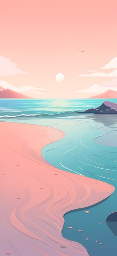 A majestic beach oasis with calming pink and blue hues, evoking a sense of serenity and bliss, ideal for an iPhone or Android wallpaper. Pink Blue Aesthetic Wallpaper, Blue Aesthetic Wallpaper Iphone, Pink Blue Aesthetic, Space Paintings, Blue Aesthetic Wallpaper, Beach Aesthetics, This Is My World, Wallpapers For Mobile Phones