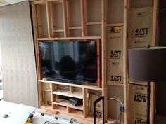 the television is being built and ready to be installed