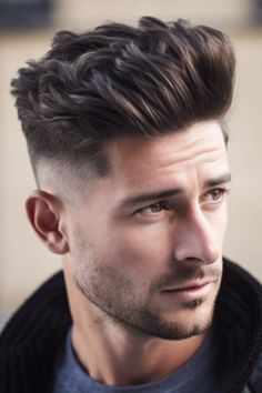 The undercut with quiff is a bold and stylish choice for oblong face shape men. By keeping the sides short and creating volume on top with a quiff, this hairstyle adds width to the upper part of the face, balancing out its elongated shape. The contrast between the short sides and the voluminous top creates a striking and modern look that exudes confidence. Elevate your style with an undercut and quiff combo, wherever you go. #UndercutQuiff #OblongFace #MensHairstyles Oblong Face Shape Men, Tapered Undercut, Faded Haircut, Haircut Ideas Trendy, Taper Haircut, Oblong Face Hairstyles, Quiff Haircut, Oblong Face Shape