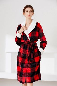 Flannel Pajamas Cozy Plaid Long Sleeve Sleepwear, Cozy Long Sleeve Plaid Sleepwear, Plaid Winter Sleepwear, Plaid Winter Sleepwear For Loungewear, Winter Plaid Sleepwear, Plaid Sleepwear For Winter Loungewear, Red Long Sleeve Nightgown For Home, Cozy Red Long Sleeve Sleepwear, Red Long Sleeve Nightgown For Bedtime