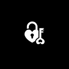 a lock and key on a black background with the word f written below it in white