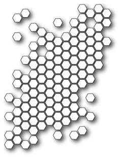 an abstract hexagonal pattern in white and gray