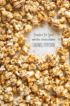 pumpkin pretzel white chocolate caramel popcorn