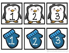 a penguin with numbers on it is shown