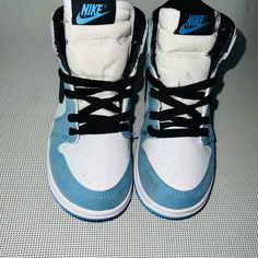 Kid’s Jordans Size: 10c In Great Condition Original Price:$185 Jordan Blue, Kids Jordans, Jordan Shoes, Kid Shoes, Kids Shoes, Blue White, Jordan, Kids Shop, Shoes Sneakers