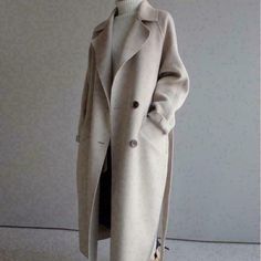 We will be happy to resolve. All products are quality checked. They are new and in good. very important to us. any issues you may have in a cordial and friendly manner. Otherwise deal is final. Trench Coat Beige, Korean Fashion Black, Long Winter Coats Women, Pretty Clothing, Long Black Coat, Long Coat Women, Long Wool Coat, Long Trench Coat, Winter Girls