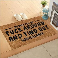 Funny Doormat Indoor Outdoor Home Front Porch Rugs Bedroom Entrance Patio Decoration Supplies Features: Door Mat Designs: welcome mat floor mats are the way to welcome people into your home. SIZE: Our front door outdoor mat features a low profile design. This rug under the door jamming when opening and closing the door. Measures 23.6" x 15.7" Interesting doormats are sized to fit every entrance. IDEAL CUSHION USES: custom pattern designs that look great in any house. The interior rug at the entr Custom Outdoor Mats, Rude Door Mats, Funny Door Signs Bedrooms, Funny Outdoor Mats, Outside Home Decor Front Entrance, Sarcastic Door Mats, Garden Bathroom Decor, Personalized Door Mat