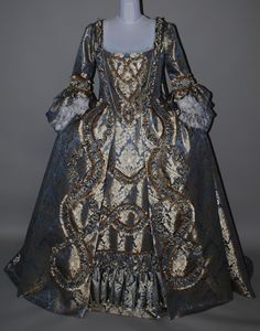 Lina Lamont, Blue And Gold Dress, Baroque Dress, 1870s Fashion, Historical Clothes