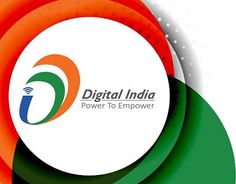 the logo for digital india power to imppoer is shown in red, green and white