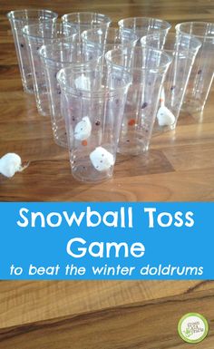 snowball toss game to beat the winter holidays