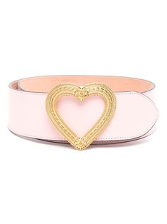 Find MOSCHINO Heart-buckle Wide Leather Belt on Editorialist. light pink calf leather smooth grain rectangle body wide strap heart-shaped engraved buckle punched holes straight tips debossed internal logo gold-tone hardware pin-buckle fastening This piece comes complete with a protective dust bag. Dior Belt, Moschino Belt, Closet Wishlist, Fancy Accessories, Louis Vuitton Pink, Wide Leather Belt, Louis Vuitton Belt, Pink Chanel, Chanel Belt