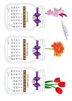 two mason jars with flowers in them and the numbers on each jar are numbered to match