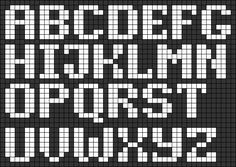 the pixel font and numbers are arranged in rows to make it look like they have been made out of pixels