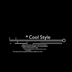 a black background with the words cool style and an arrow pointing up to the right