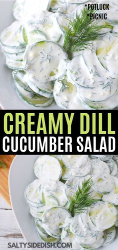 this creamy dill cucumber salad is the perfect appetizer for any occasion