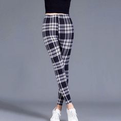 A fashionable legging for your casual activites. Do you wanahavit? Size Information Size Pants Length Waist Hips CM INCH CM INCH CM INCH S 90 35.4'' 60-75 23.6''-29.5'' 78-90 31.7''-35.4'' M 90.5 35.6 '' 65-80 25.6''-31.5'' 83-95 32.7''-37.4'' L 91 35.8'' 70-85 27.6''-33.5'' 88-100 34.6''-37.4'' XL 91.5 36.0'' 75-90 29.5''-35.4'' 93-105 36.6''-41.3'' XXL 92 36.2'' 80-95 31.5''-37.4'' 98-110 38.5''-43.3'' One size 91 35.8'' 70-90 27.5''-35.4'' 85-105 33.5''-41.3'' Note:We sell ASIAN SIZE.It is ab Legging Court, White Grid, Leggings Fitness, Yoga Legging, Graphic Leggings, Hip Style, Women Leggings, Women Legs, Leggings Casual