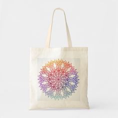 Bring Beauty Tote Bag #mandalas #accessories Eco-friendly White Shoulder Bag, White Tote Bag For Personal Use, White Canvas Tote Bag For Personal Use, White Rectangular Canvas Bag For Personal Use, Eco-friendly Tote Bag For Personal Use, Rectangular White Canvas Bag For Personal Use, White Canvas Gift Bag For Personal Use, Artistic White Bags For Everyday Use, White Rectangular Canvas Bag With Eco-friendly Ink