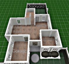 a floor plan for a house with two rooms