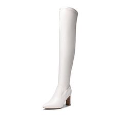 PRICES MAY VARY. Stretchy Design: Go beyond the knees with these fashionable thigh-high boots which offers a streamlined fit with the stretchy upper that’s ideal for making a style statement. Over The Knee Boots: 3 inch heels and the flattering pointed toe accentuates legs while adding height to your look. PU/Suede Upper: Choose between a stretchy PU or suede upper that’s soft and comfortable and allows you to effortlessly tuck in jeans or leggings. Zip Fastening: The zip closure makes it easy f Long Fall Boots, Thigh High Boots Chunky, Stretch Thigh High Boots, Knee Stretches, Boots Chunky, Fall Boots, Chunky High Heels, 3 Inch Heels, Boots Fall