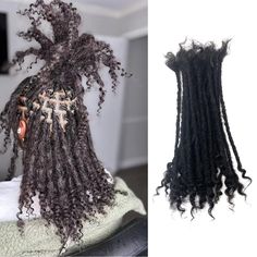 PRICES MAY VARY. 1.Hair Material: 100% Handmade Permanent Loc Extensions 0.4cm ,1B natural black.Full Handmade Human Hair Loc extensions.can be dyed, curly ends make styling more versatile, soft and comfortable, easy to take care of, light weight, no odor, beautiful hair, natural appearance, lasts a long time. 2.Easy to install: Dreamlock extensions with curly end Fashionable design, soft touch, easy installation, time-saving, suitable for beginners. 3.Packing: 20 strands/pack with Quality Dread Twist Extensions Black Women, Locs Extensions, Small Loc Extensions, Loc Extensions With Curly Ends, Instant Locs With Extensions Curly Ends, Adding Loc Extensions To Locs, Curly End Loc Extensions, Loc Extensions Permanent, Two Braid Hairstyles