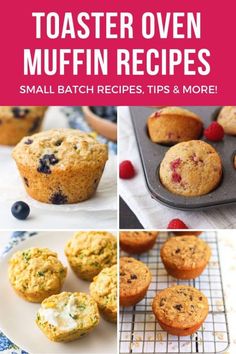 some muffins that are on top of a rack with berries and blueberries