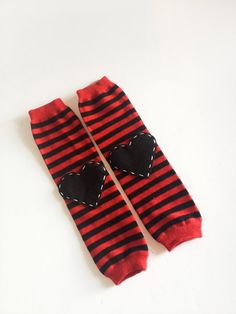 Trendy Black Cotton Leg Warmers, Playful Fitted Winter Socks, Red Leg Warmers For Winter Stocking Stuffer, Black Cotton Leg Warmers For Fall, Fitted Red Cotton Socks, Cute Black Cotton Socks, Cute Black Non-slip Socks, Black Cotton Leg Warmers For Winter, Winter Cotton Black Leg Warmers