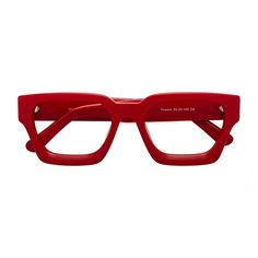 A bold, geek-chic frame with a modern twist, these geometric, square-shaped glasses are crafted from durable acetate. The thick, wide design makes a statement while offering everyday comfort. Perfect for daily use, these frames balance boldness with practicality, giving off a stylish yet functional vibe. The sturdy build ensures durability, while the comfortable fit makes them ideal for all-day wear. Whether for work or play, these glasses bring a touch of contemporary flair to any look. Geometric Eyeglasses, Red Eyeglasses, Accessory Inspo, Black Tortoise, Red Glasses, Progressive Lenses, Chic Frames, Eyeglass Lenses, Medium Purple