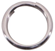 an open metal ring on a white background