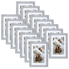 5x7 Picture Frame Set of 15, Multi Sliver Woodgrain 5 by 7 Photo Frames Bulk for Wall or Tabletop Display Size: XKEL-2307130.  Color: Silver. 5x7 Picture Frames, 5 To 7, Picture Frame Sets, Picture Frame Shop, Table Top Display, Frame Set, Photo Frames, Home Decor Pictures, Frame Shop