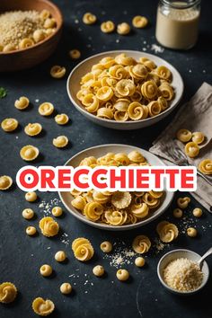 A photo of a  Orecchiette which is a type of Homemade pasta