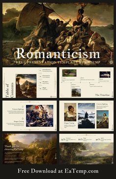 the cover for romanticism, with pictures of people on it and text that says romanticism