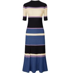 Work Meetings, Semi Formal Wear, Knitted Dresses, Look Formal, Ribbed Sweater Dress, Ribbed Dress, Chic Office, Dresses Blue, Beauty Queen