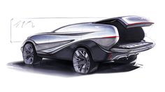 an artistic rendering of a futuristic car