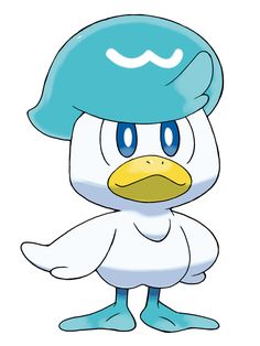 a cartoon bird with blue eyes and a hat on it's head, standing in front of a white background