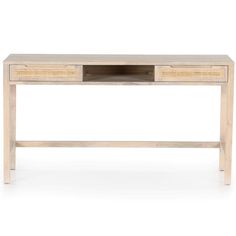 Clarita Modular Desk, White Wash-Furniture - Office-High Fashion Home Wood Secretary Desk, Contemporary Lodge, Modular Desk, Console Table Accessories, Secretary Desk, Secretary Desks, White Desks, Four Hands, Outdoor Post Lights