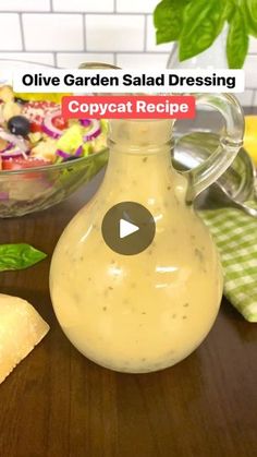 a video demonstrating how to make an olive garden salad dressing recipe with copycat recipe